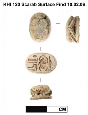 Figure 1. Sheshonq I scarab found at Khirbat Hamra Ifdan, Jordan.