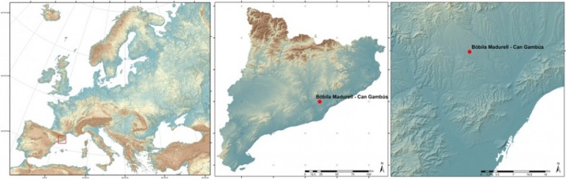 Figure 1. Location of the Bòbila Madurell-Can Gambús site within the north-eastern Iberian Peninsula.