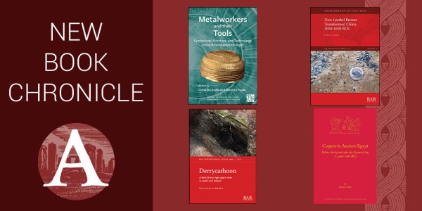 Covers of the 4 books reviewed with the text 'New Book Chronicle'